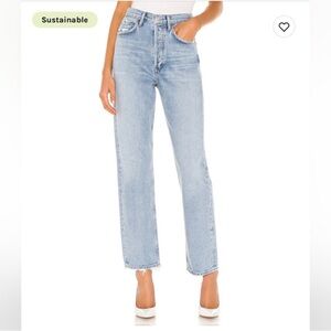 Agolde 90s mid rise loose fit jeans in snapshot - size 31